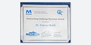 Outstanding Challenge Reviewer Award at MICCAI 2026